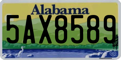 AL license plate 5AX8589