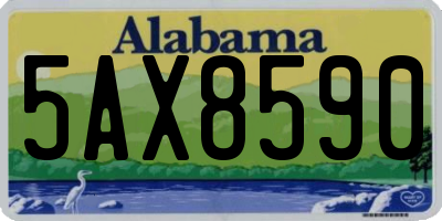AL license plate 5AX8590