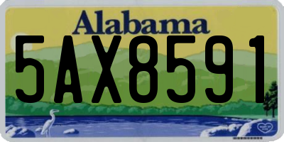 AL license plate 5AX8591