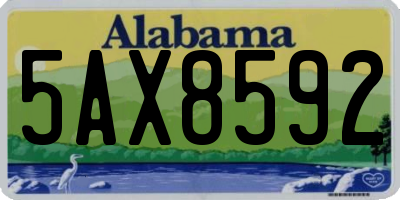 AL license plate 5AX8592