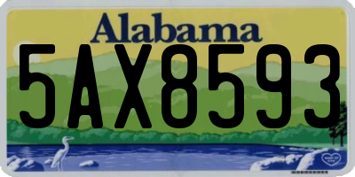 AL license plate 5AX8593