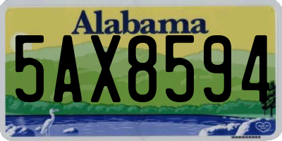 AL license plate 5AX8594