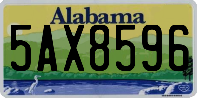 AL license plate 5AX8596