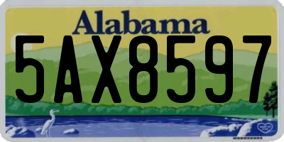 AL license plate 5AX8597