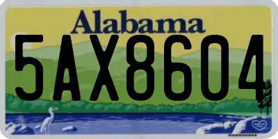 AL license plate 5AX8604