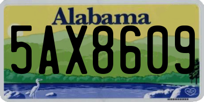 AL license plate 5AX8609