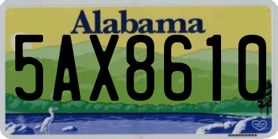 AL license plate 5AX8610