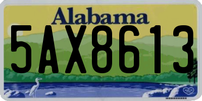 AL license plate 5AX8613