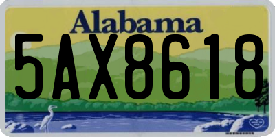 AL license plate 5AX8618