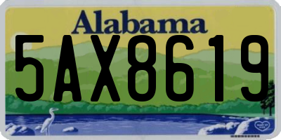 AL license plate 5AX8619