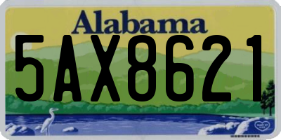 AL license plate 5AX8621