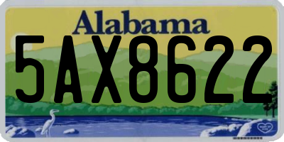 AL license plate 5AX8622