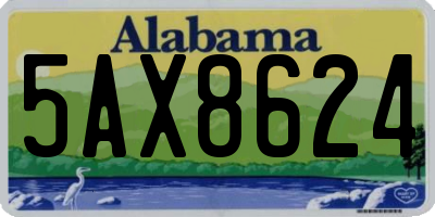 AL license plate 5AX8624