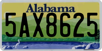 AL license plate 5AX8625