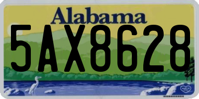 AL license plate 5AX8628