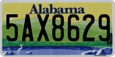 AL license plate 5AX8629