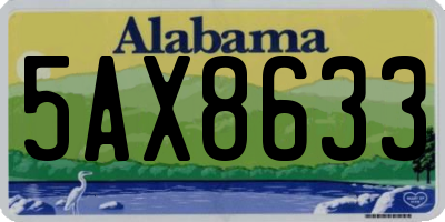AL license plate 5AX8633