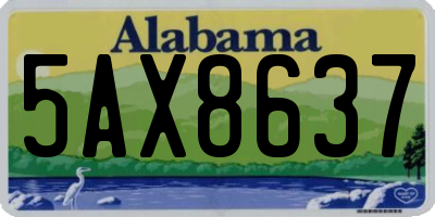 AL license plate 5AX8637
