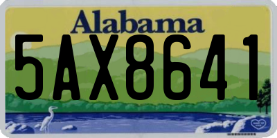 AL license plate 5AX8641