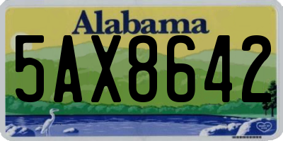 AL license plate 5AX8642