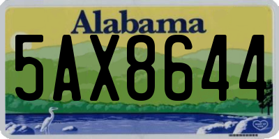 AL license plate 5AX8644