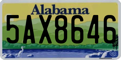 AL license plate 5AX8646