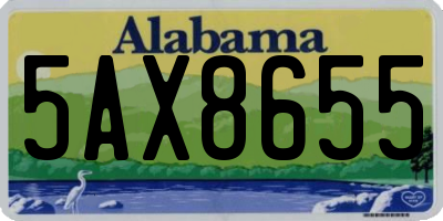 AL license plate 5AX8655