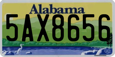 AL license plate 5AX8656