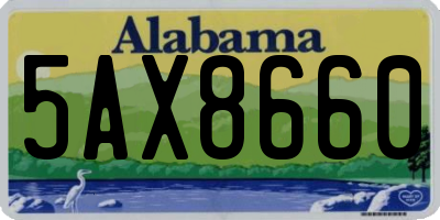 AL license plate 5AX8660
