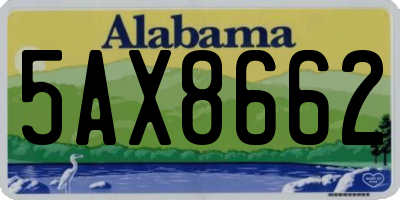 AL license plate 5AX8662