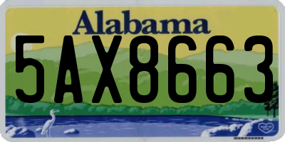 AL license plate 5AX8663