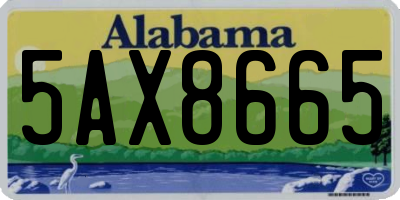 AL license plate 5AX8665