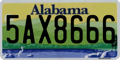 AL license plate 5AX8666