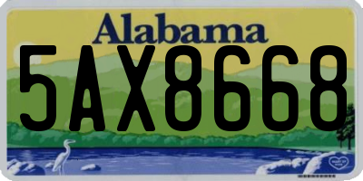 AL license plate 5AX8668