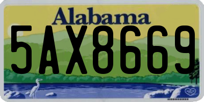 AL license plate 5AX8669