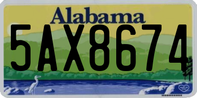 AL license plate 5AX8674