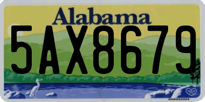 AL license plate 5AX8679