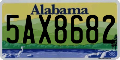 AL license plate 5AX8682
