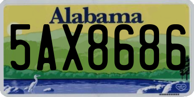 AL license plate 5AX8686