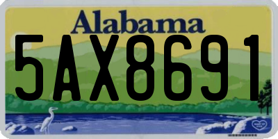AL license plate 5AX8691