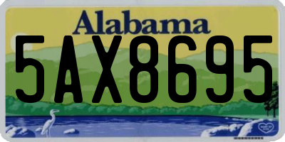AL license plate 5AX8695
