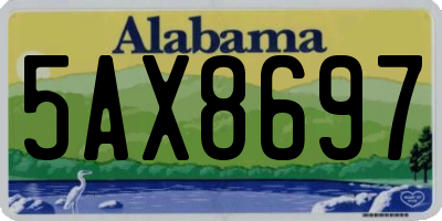AL license plate 5AX8697