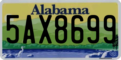 AL license plate 5AX8699