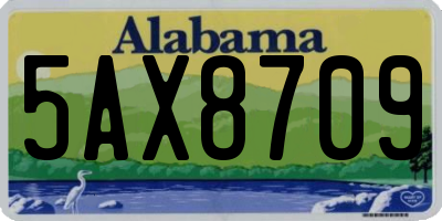 AL license plate 5AX8709