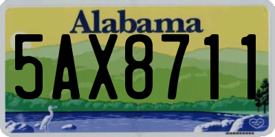 AL license plate 5AX8711
