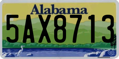 AL license plate 5AX8713