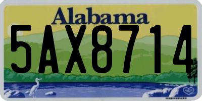 AL license plate 5AX8714