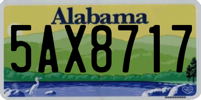 AL license plate 5AX8717
