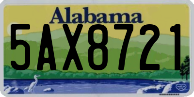 AL license plate 5AX8721