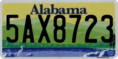 AL license plate 5AX8723